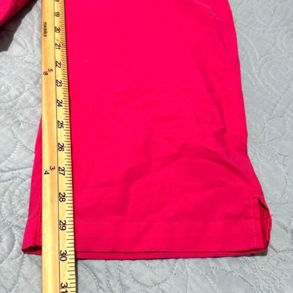 Hot Pink Cotton Womens Pants Size L Elastic Waist - Picture 9 of 9